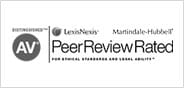 Distinguished AV LexisNexis Martindale-Hubbell Peer Review Rated for Ethical Standards and Legal Ability